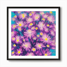 Aster Flowers 16 Art Print