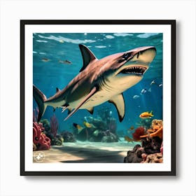 Sharks In The Ocean Art Print