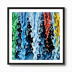 Water Splashes Art Print