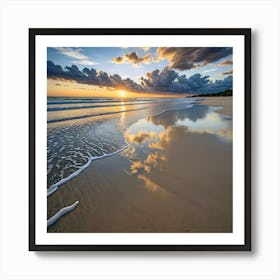 Sunrise At The Beach Art Print