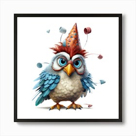 Birthday Owl Art Print