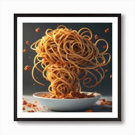 Spaghetti Exploding 1 Art Print