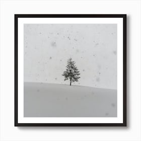Tree In The Snow Art Print