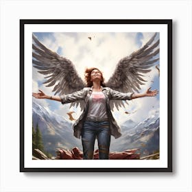 Angel Of The Mountains Art Print