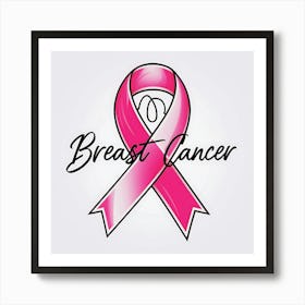 Women Breast Cancer Awareness background in Pink Ribbon international symbol for month October clipart and poster clipart and wall art 3 Art Print