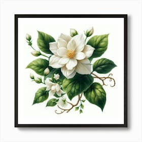 White flowers 6 Art Print