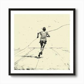 Running Man Art Print