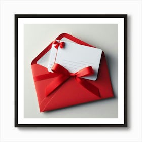Red Envelope With Gift Card Art Print