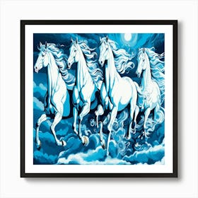 Horses In The Sky 1 Art Print