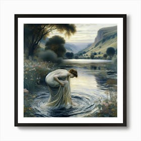 Lady In The Water Art Print