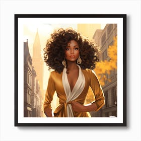 Afro Chick 1 Art Print