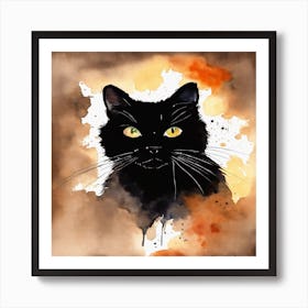 Black Cat Art Print