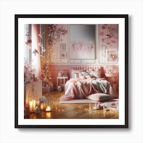 Pink Bedroom Art Print