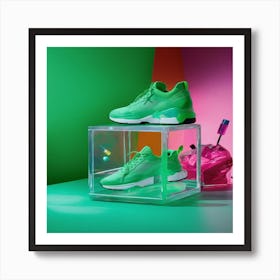 Neon Sneakers Art Print