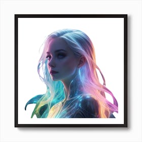 Girl With Long Hair Art Print