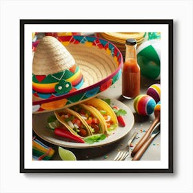 Mexican sombrero Art Print