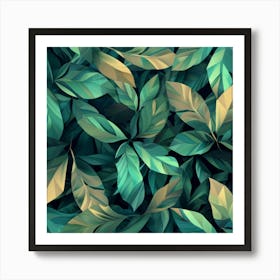 Seamless Leaf Pattern Art Print