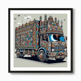 Truck Art Design Inspired By Pakistani Culture And Traditions (3) Art Print