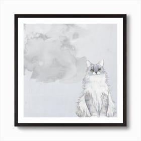 Grey Cat 1 Art Print