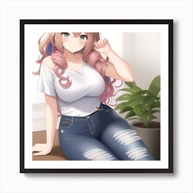 Sexy Anime Girl Art Print