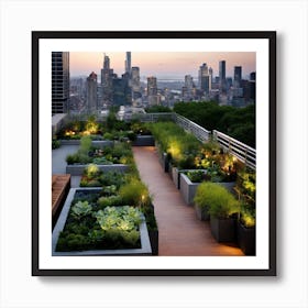 Rooftop Garden 2 Art Print