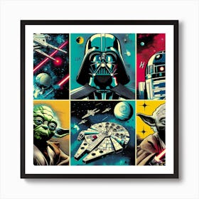 Star Wars Yoda,a pop art series of Star Wars icons 1 Art Print
