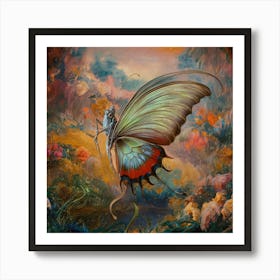 Classical Style Butterfly Painting III Art Print