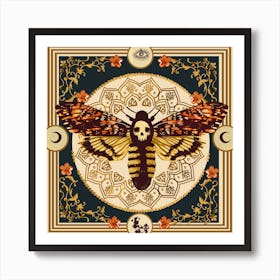 Death Moth Square Art Print