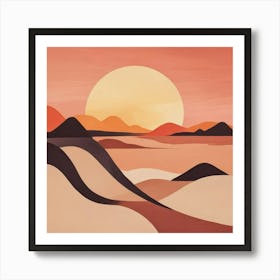 Abstract Desert Landscape Art Print