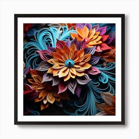 Quilling Flowers Art Print