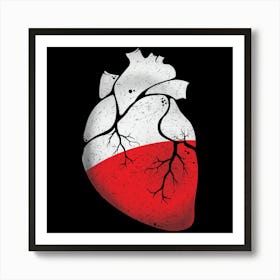 Poland Heart Flag Art Print