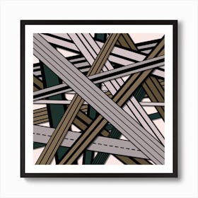 Abstract Lines Roads Art Print