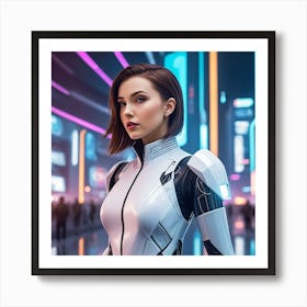 Futuristic Girl 12 Art Print