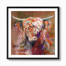 Higland Cow Friendly Art Print