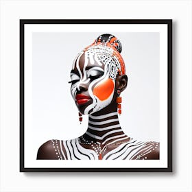 African Femela Faces Csaba Fikker 7 Art Print