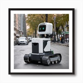 Robot On The Street 6 Art Print