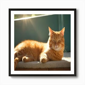 Orange Tabby Cat Art Print