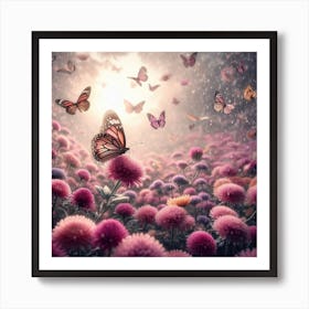 Butterfly In The Field Art Print