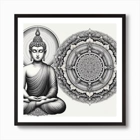 Buddha Mandala 3 Art Print