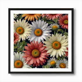 Daisy Pattern 1 Art Print