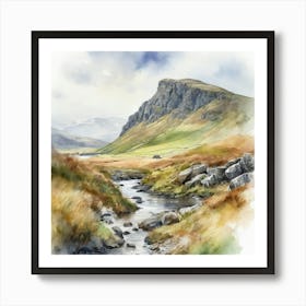 Mountains Watercolor Art Print