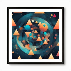 Triangles In Space Art Print