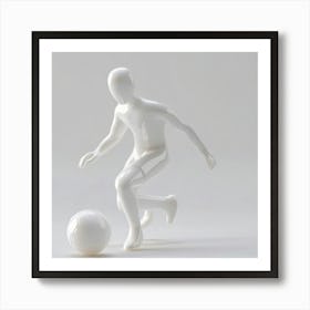 Soccer Player Kicking A Ball 4 Art Print