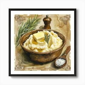 Creamy Mashed Potatoes Art Print