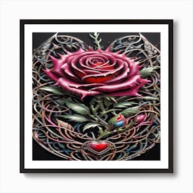 Celtic Rose Art Print