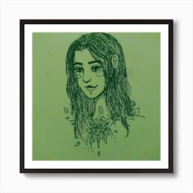 Plant girl Art Print