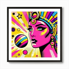 Pop Egyptian Anisa Aurora Art Print