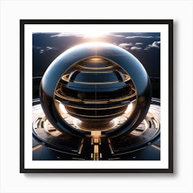 Futuristic Spaceship 44 Art Print