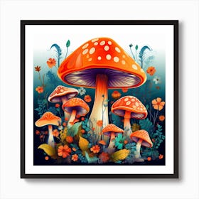 Mushroom Garden 3 Art Print