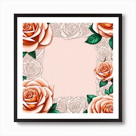 Roses In A Frame Art Print